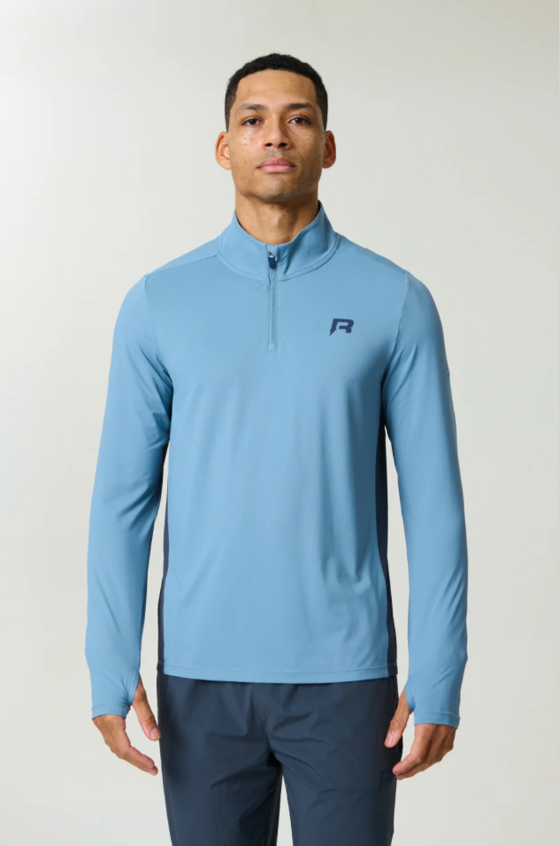 Reprimo Vortex Quarter Zip - Dusky Blue / Ink