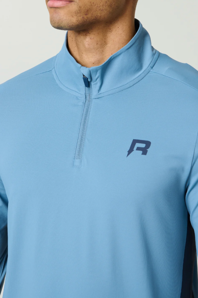 Reprimo Vortex Quarter Zip - Dusky Blue / Ink