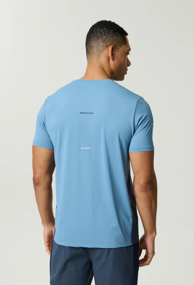Reprimo Vortex T Shirt - Dusky Blue / Ink from DripModa