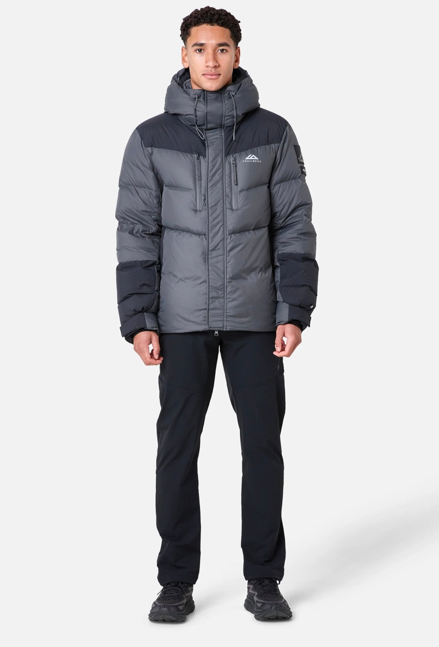 Trailberg Everest 600F Down Puffer Coat - Volcano Grey / Black