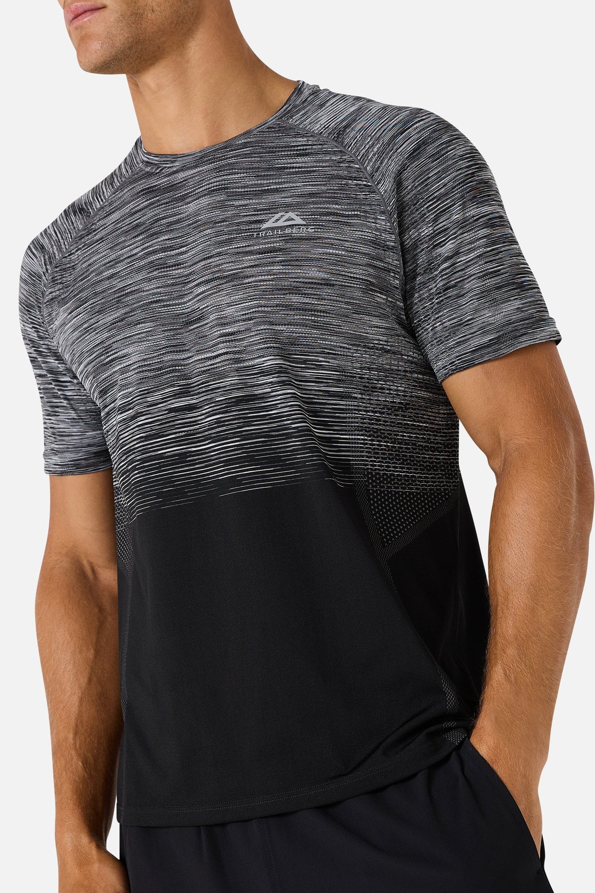 Trailberg Arc Seamless 2.0 Tee - Black/Moon Grey from DripModa