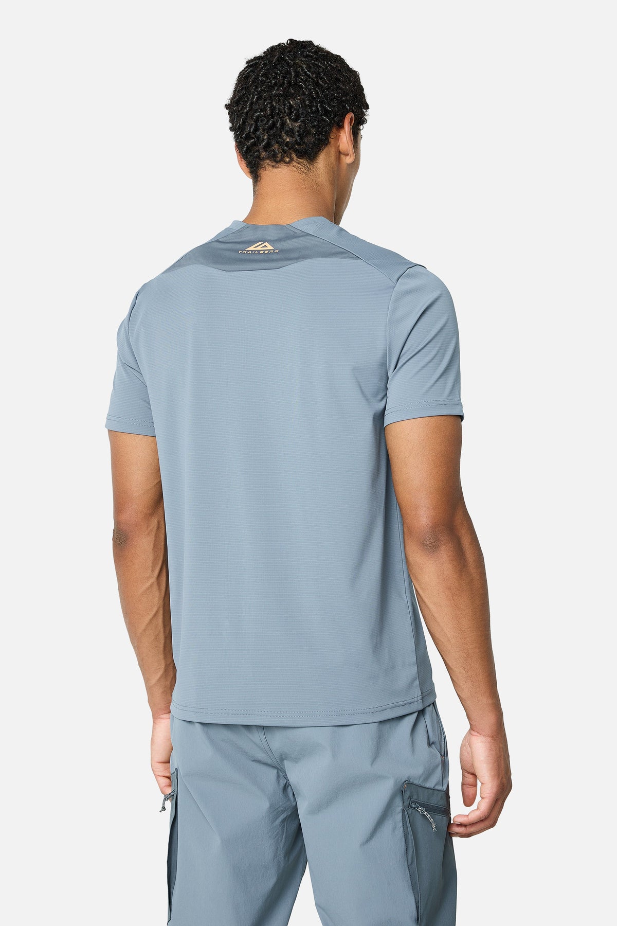 Trailberg Oberland T Shirt - Ash Grey / Melon Sorbet from DripModa