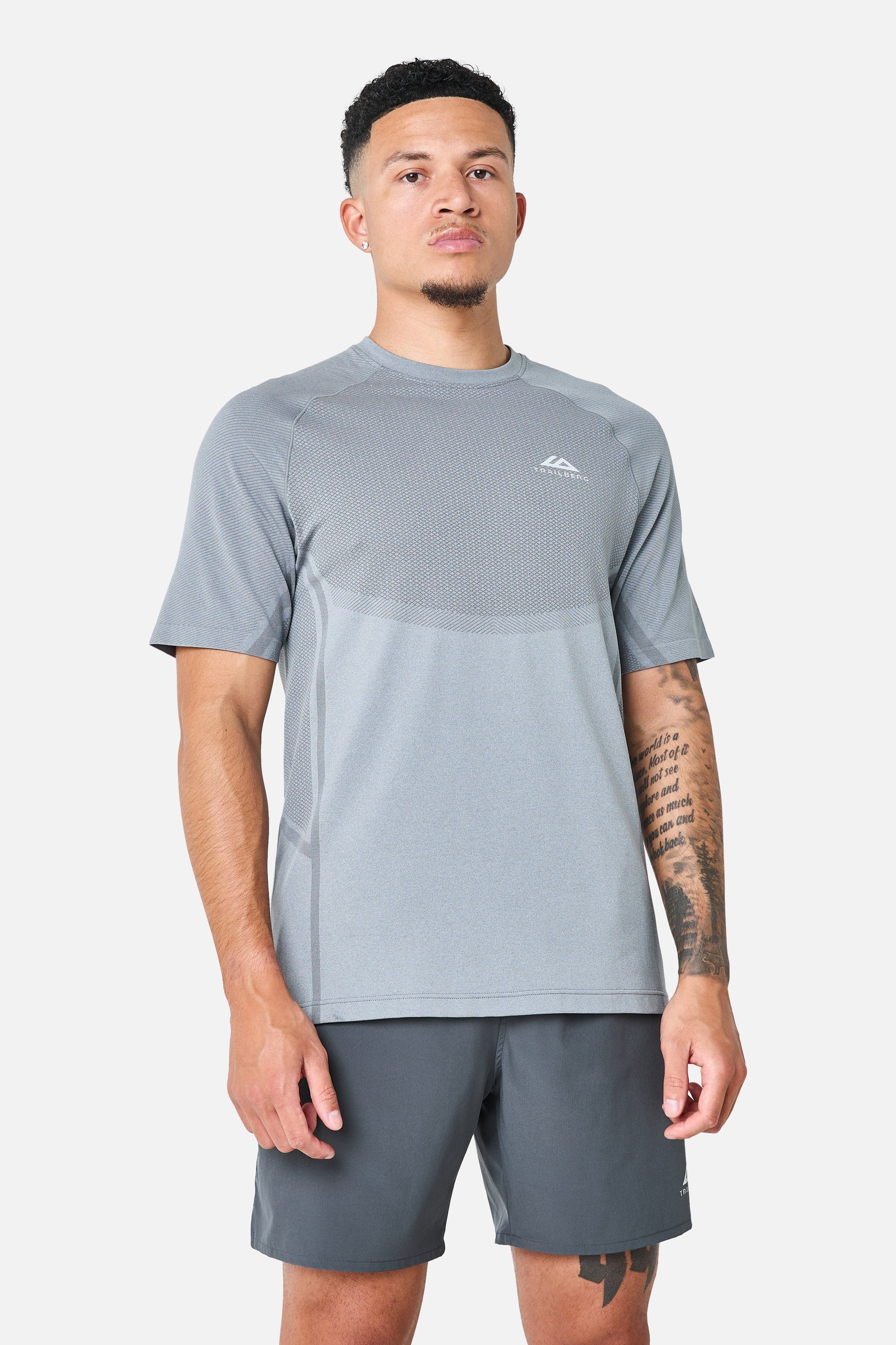 Trailberg Fusion Seamless T Shirt - Grey from DripModa